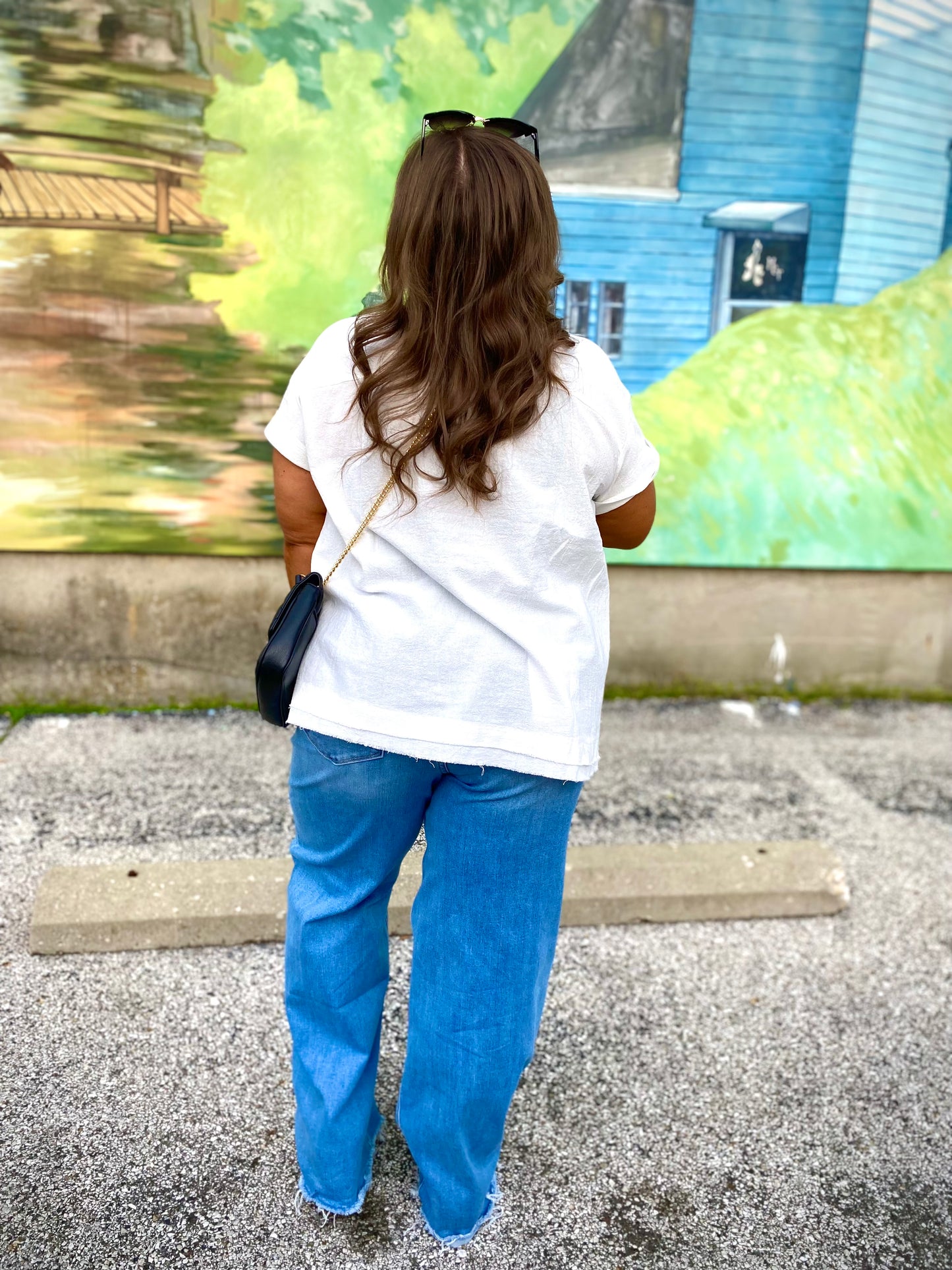 Jo HR Wide Leg Raw Hem Jeans