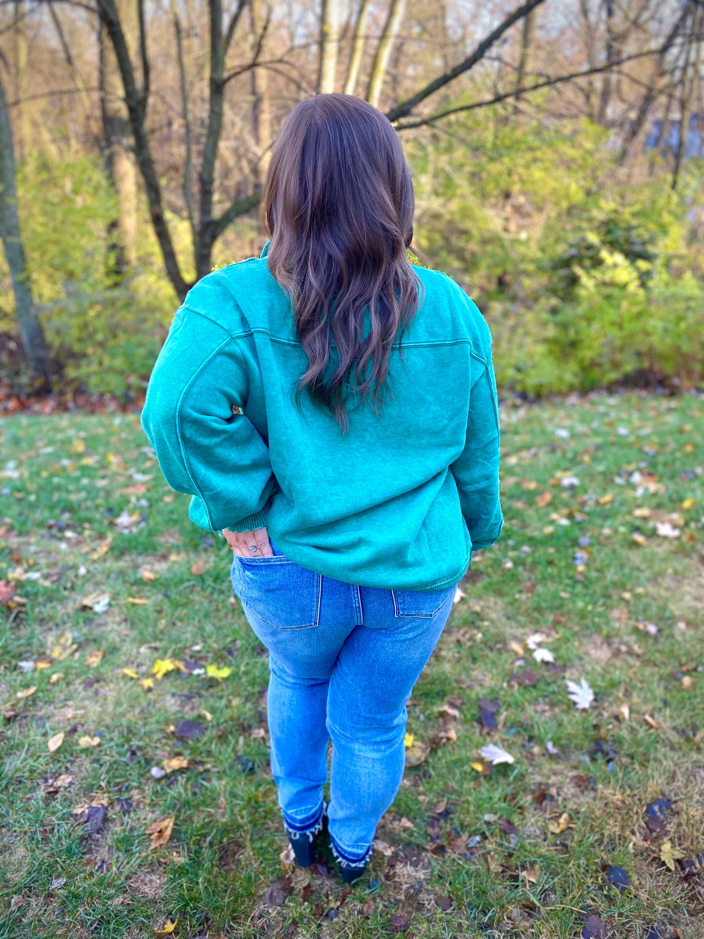 Green Day 1/4 Zip Sweater