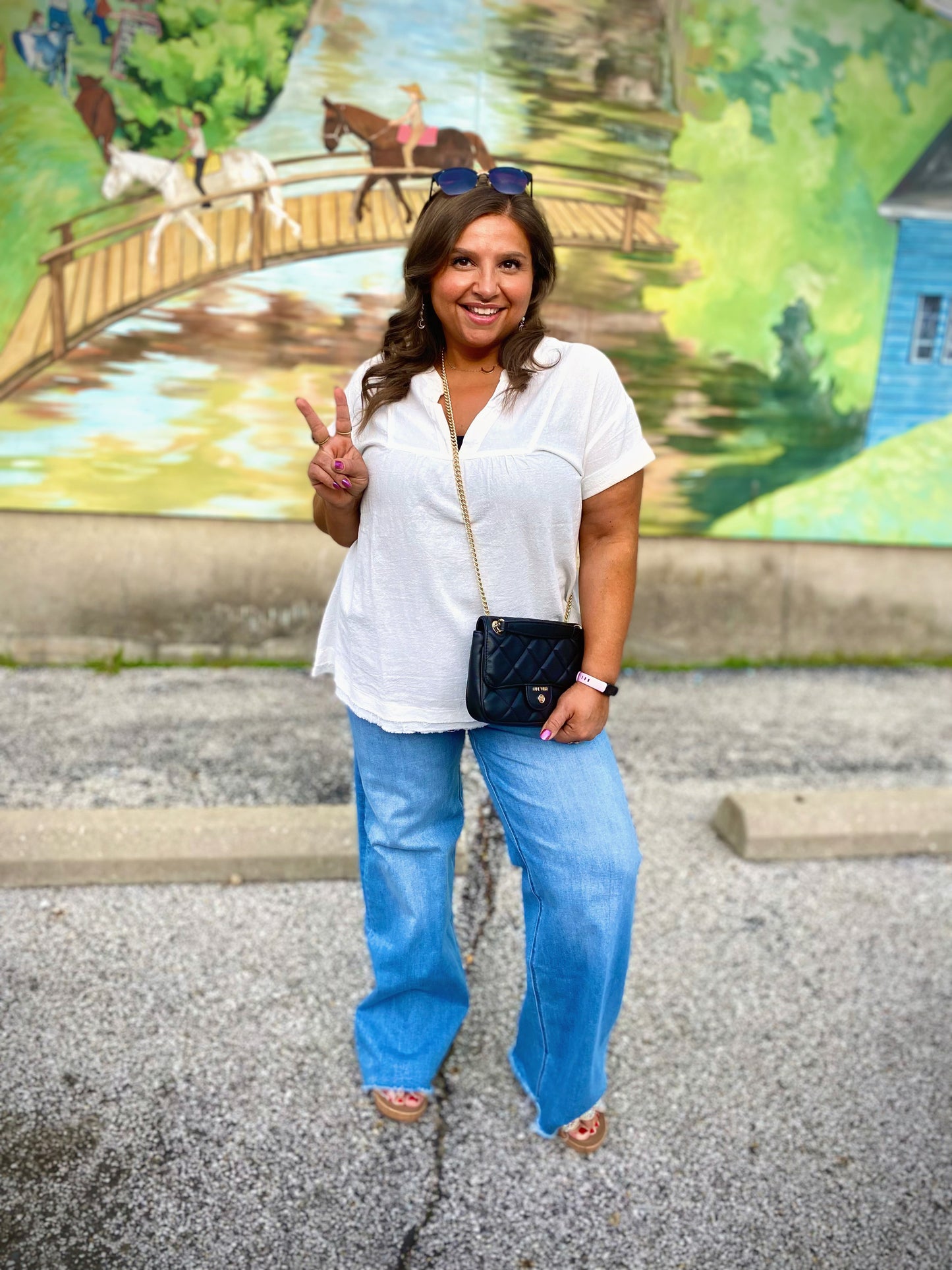 Jo HR Wide Leg Raw Hem Jeans