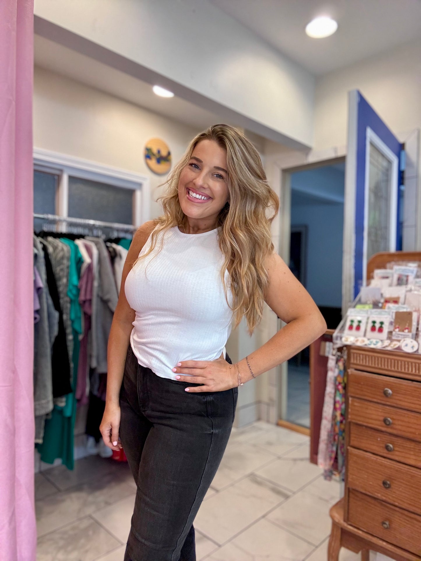 Pointelle Tank Top