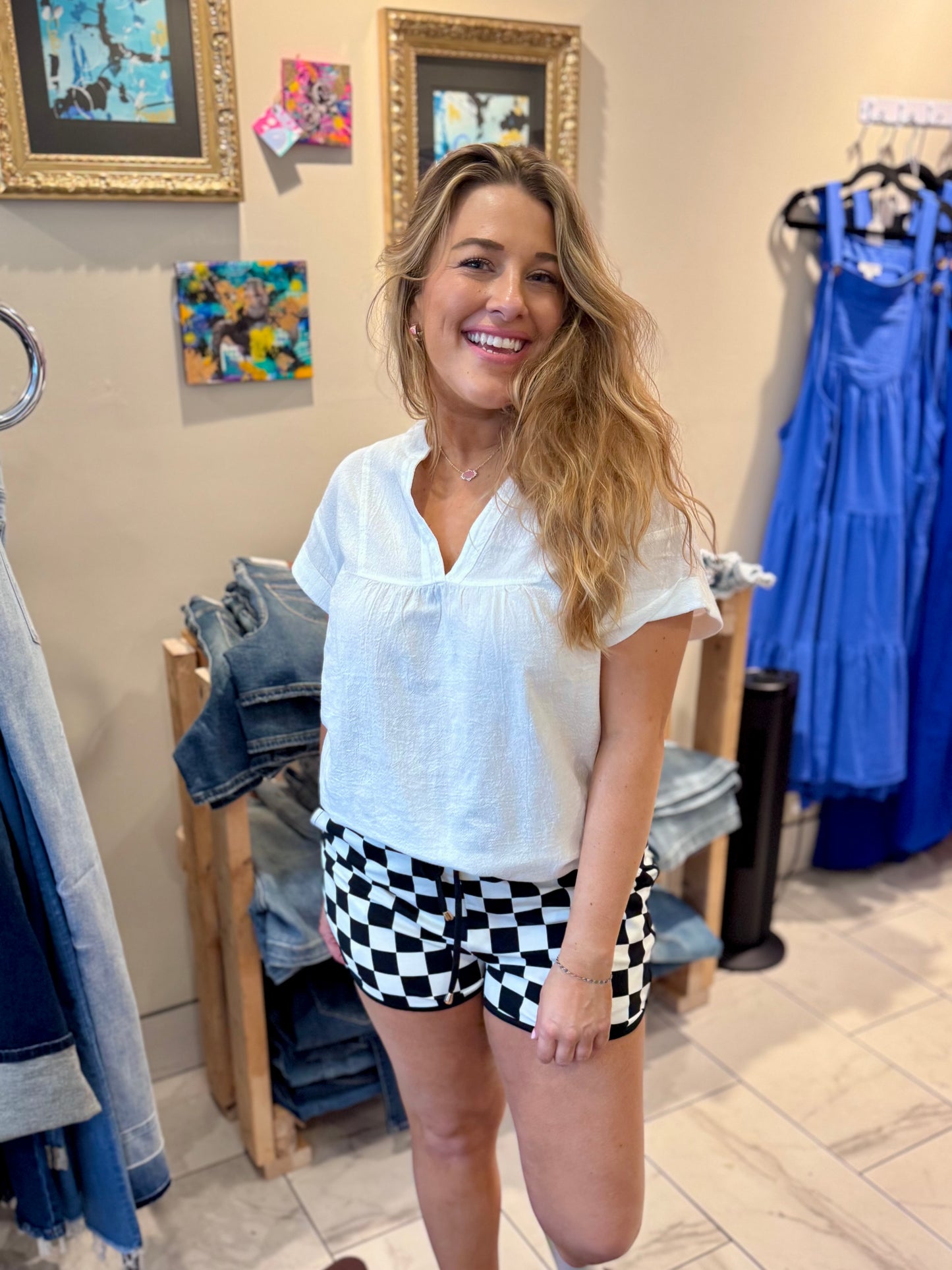 Ready Set Go Checkered shorts