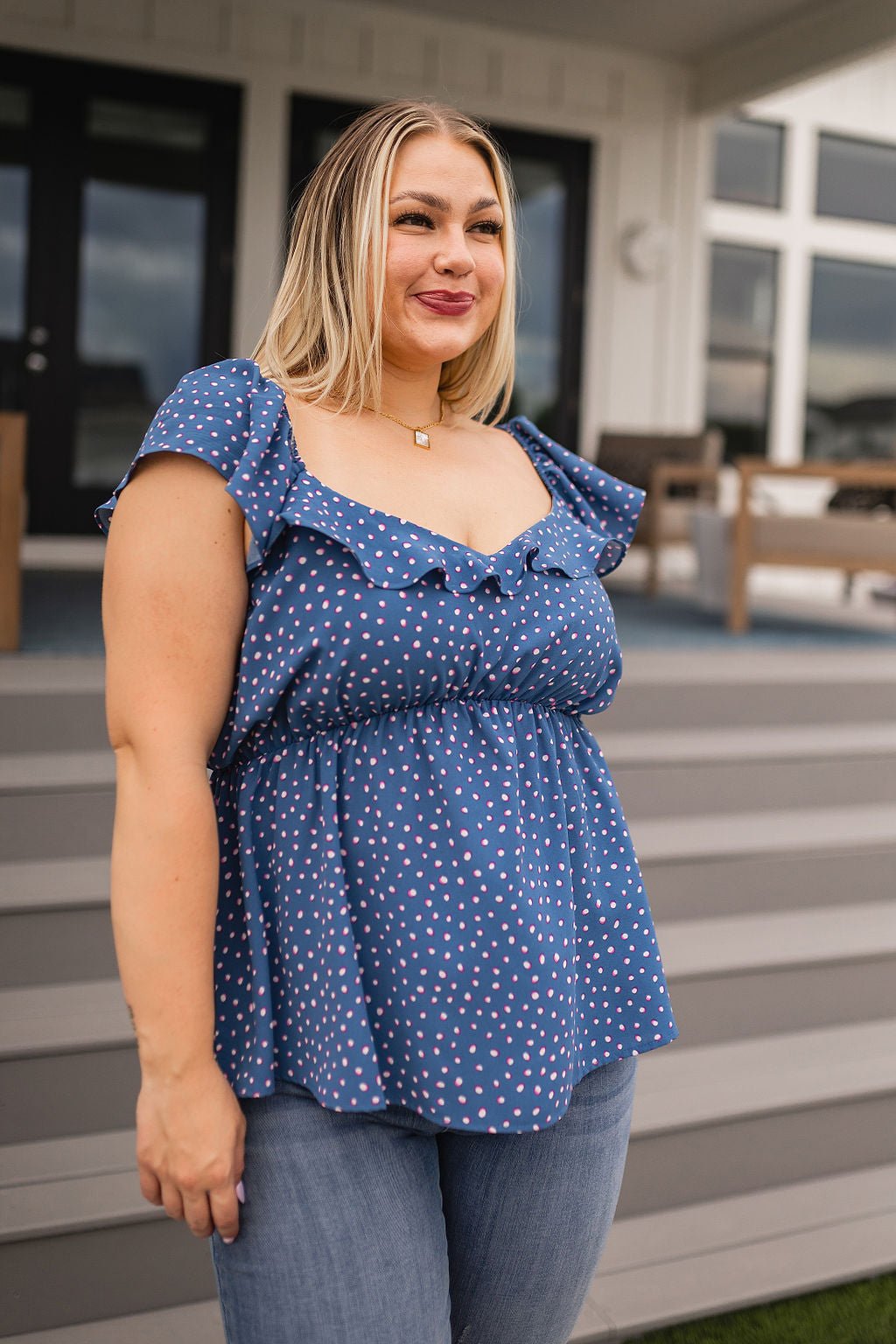 Connect the Dots Peplum Blouse - TheRusticAttic