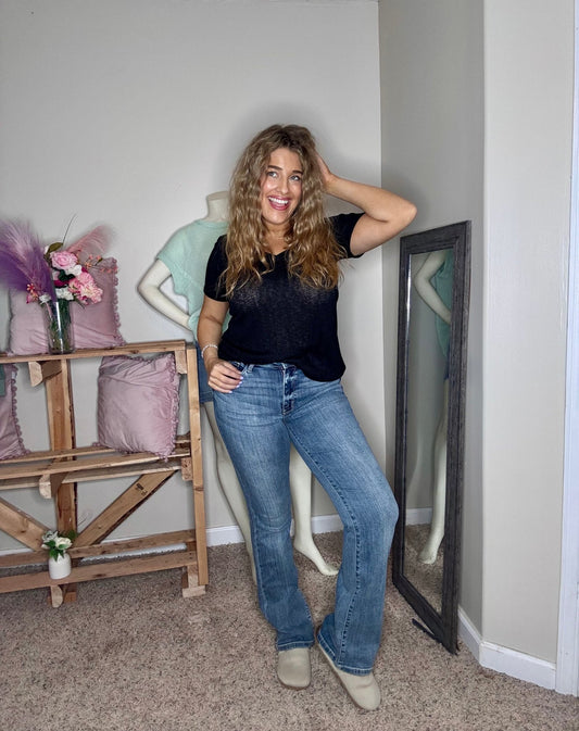 Judy Blue Mid Rise Boot Cut Jeans - TheRusticAttic