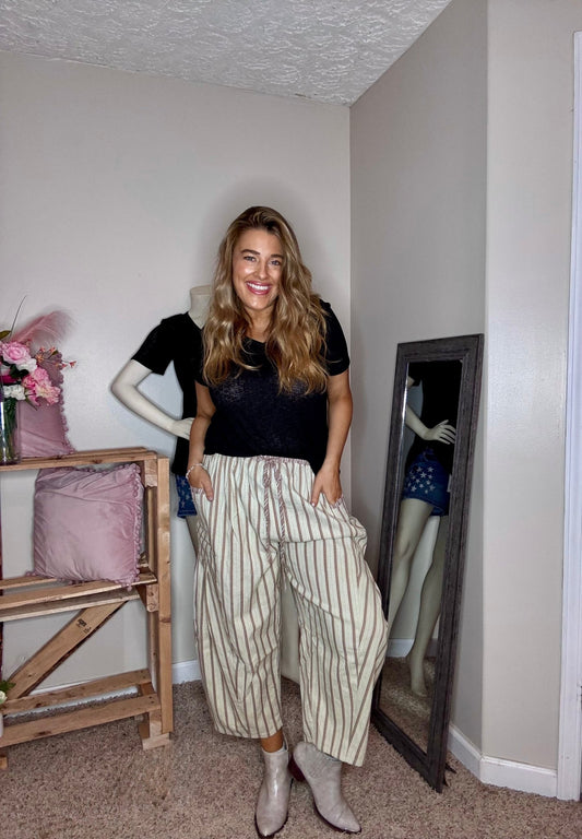 Mocha for days cropped pants with cargo pocket - TheRusticAttic