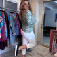 Judy Blue White Cuffed Capris Skinny Fit