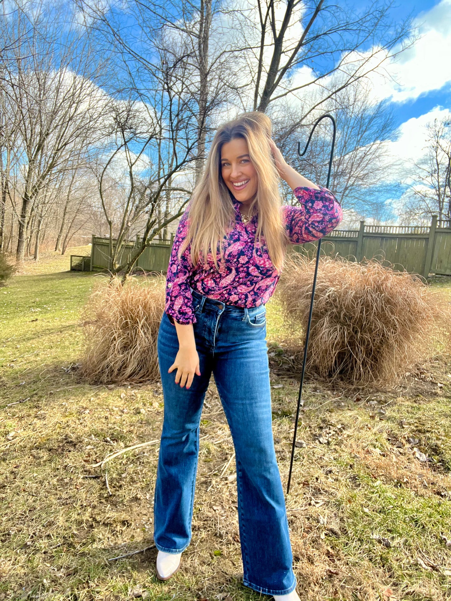 Fuscia Paisley Lizzy Top