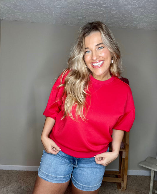 Scarlett Red Puff Sleeve