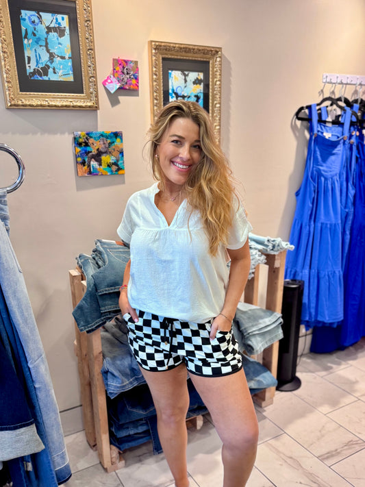 Ready Set Go Checkered shorts
