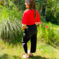 Judy Blue Wide Leg Crops Black