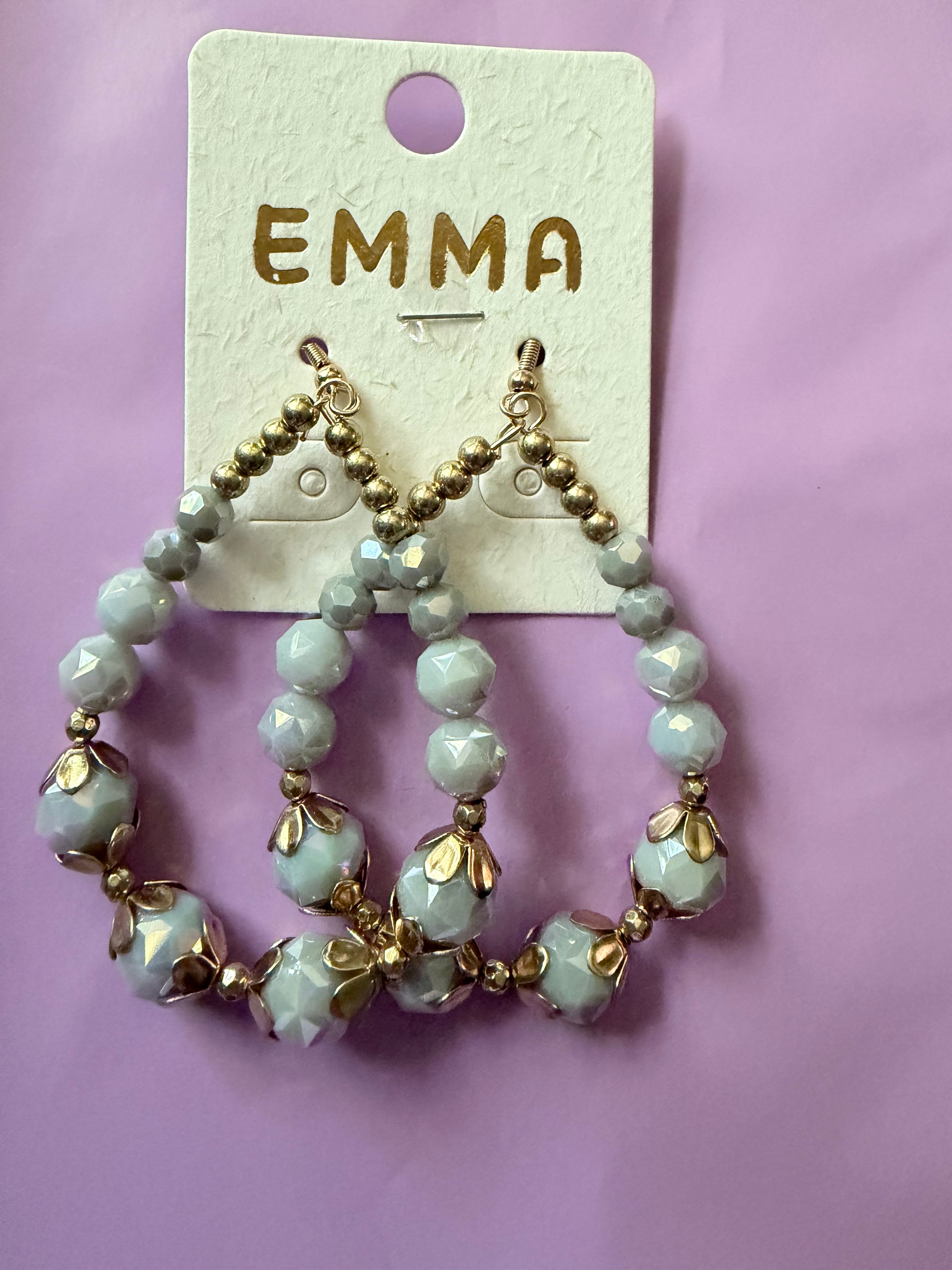 Emma Beaded Hoop Earrings