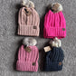 CC Beanies with Pom Poms
