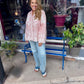 Pink Crochet Embroidered Beauty