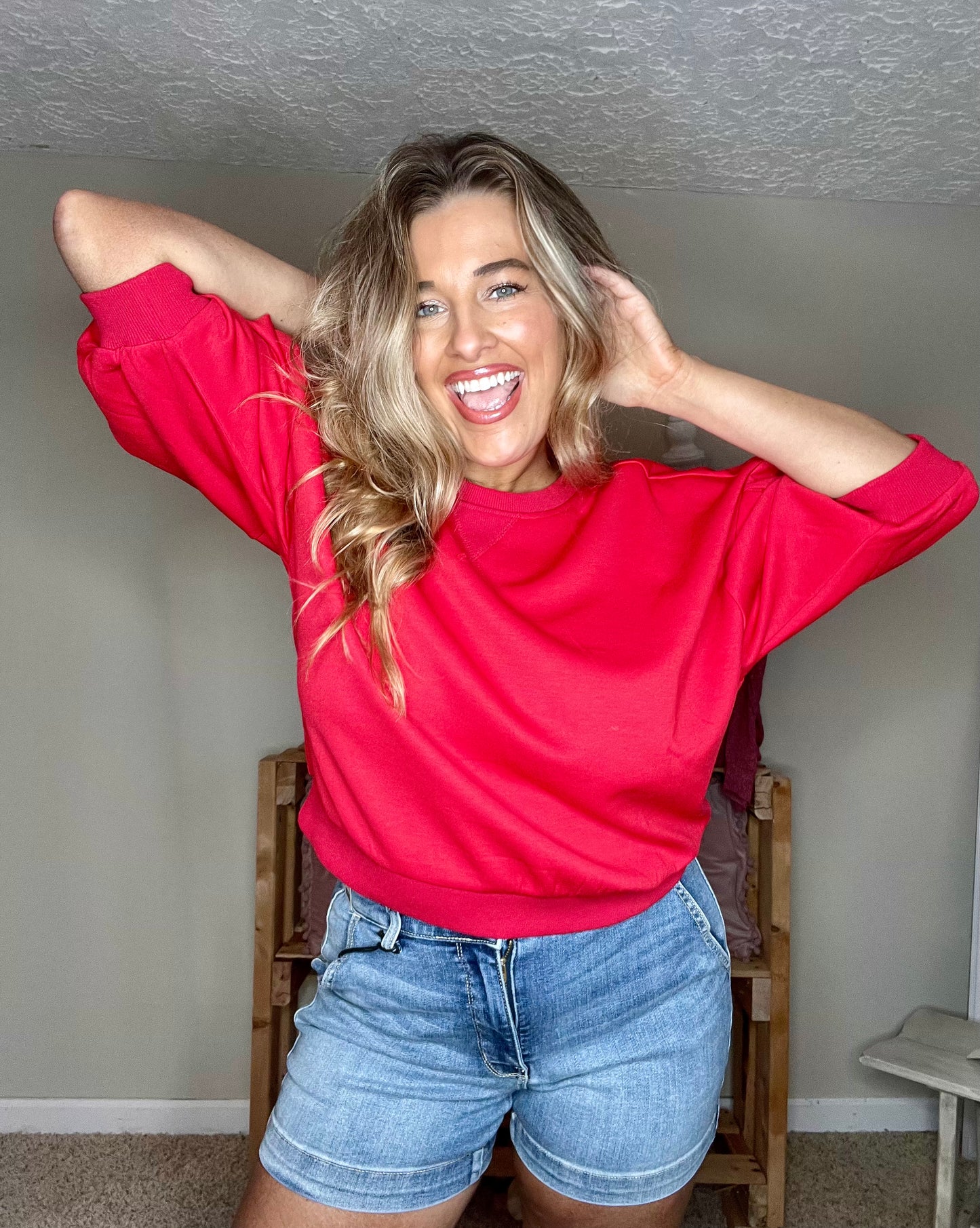 Scarlett Red Puff Sleeve