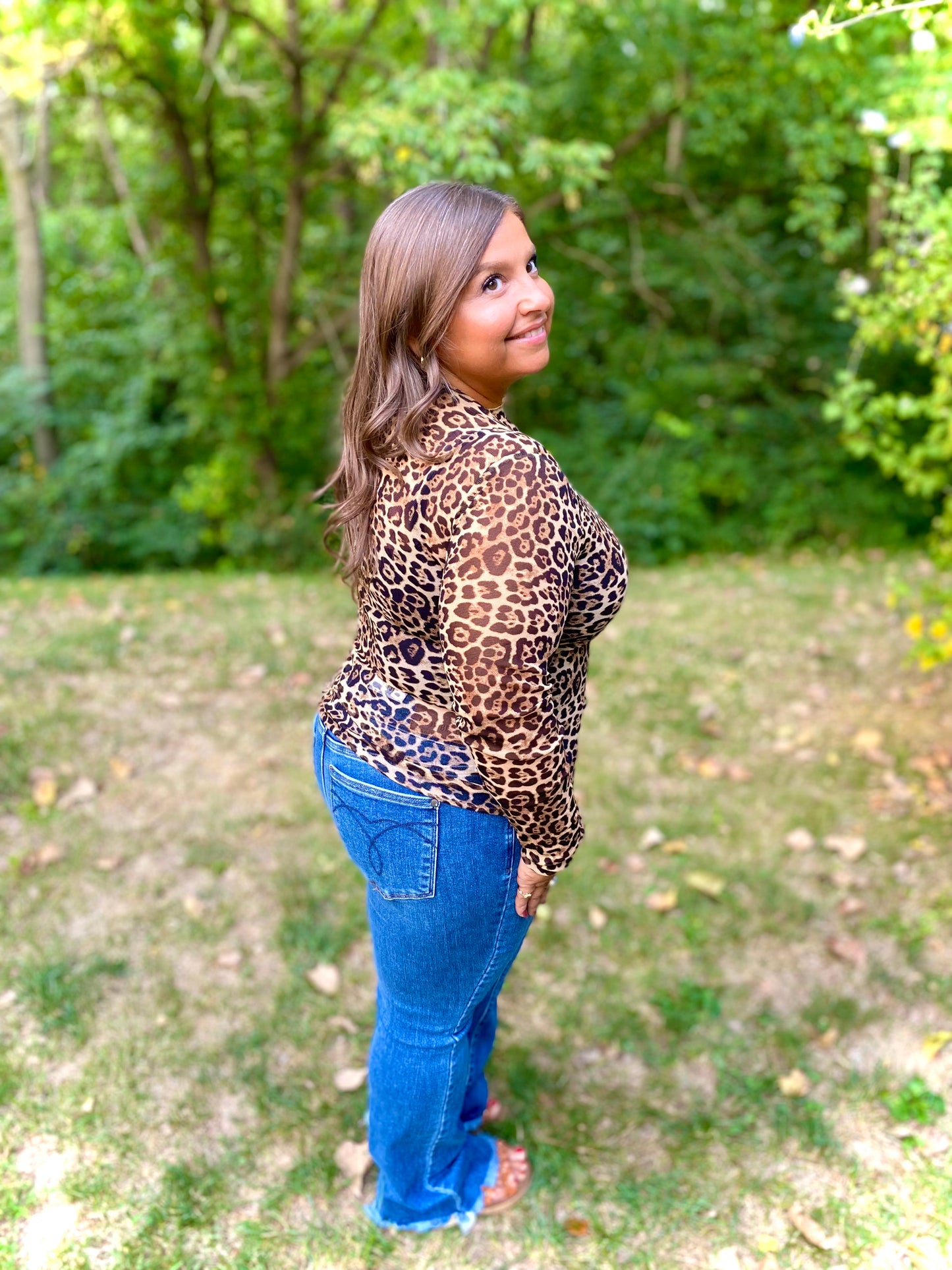 Wild Animal Mesh Top