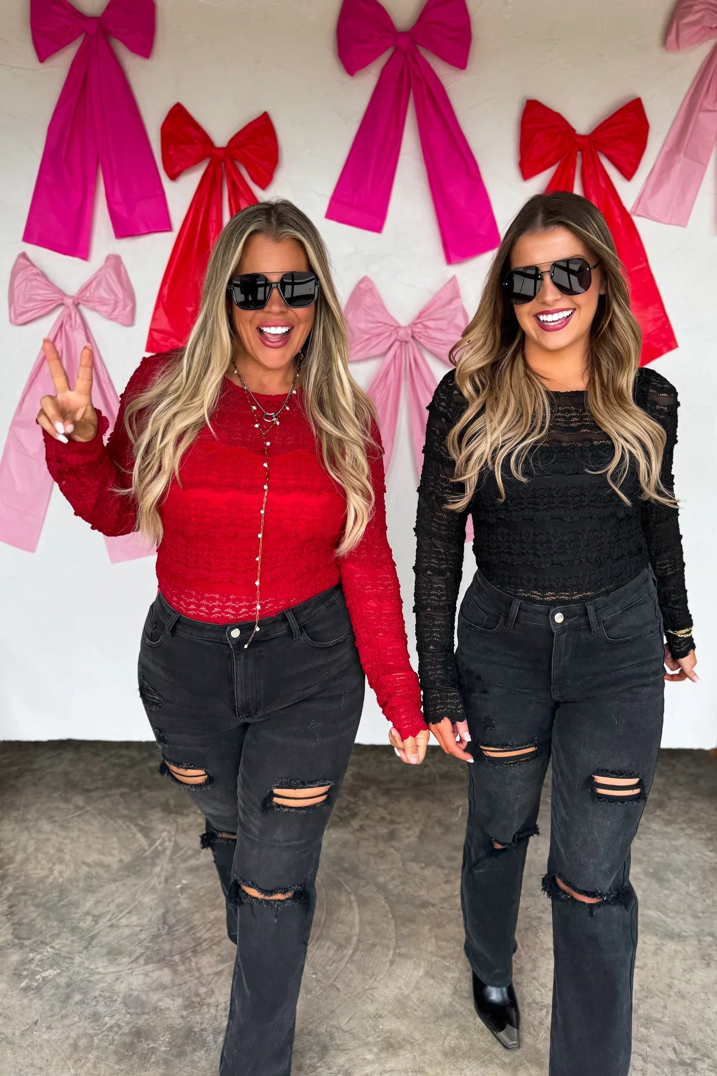 PREORDER: Long Sleeve Rosalie Lace Top