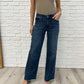 Addie Mid Rise Vintage Wash Wide Leg Jeans