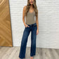 Addie Mid Rise Vintage Wash Wide Leg Jeans