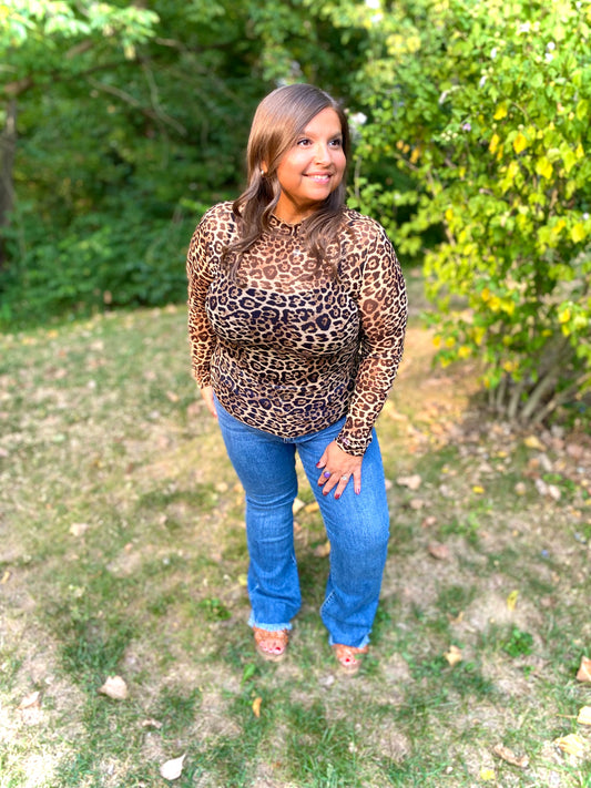 Wild Animal Mesh Top