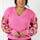 Can't Stop this Feeling V-Neck Knit Sweater