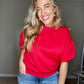 Scarlett Red Puff Sleeve