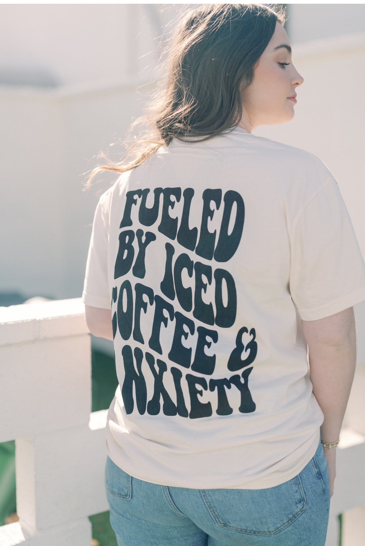 Fueled by iced coffee and anxiety Graphic Tee or Sweatshirt