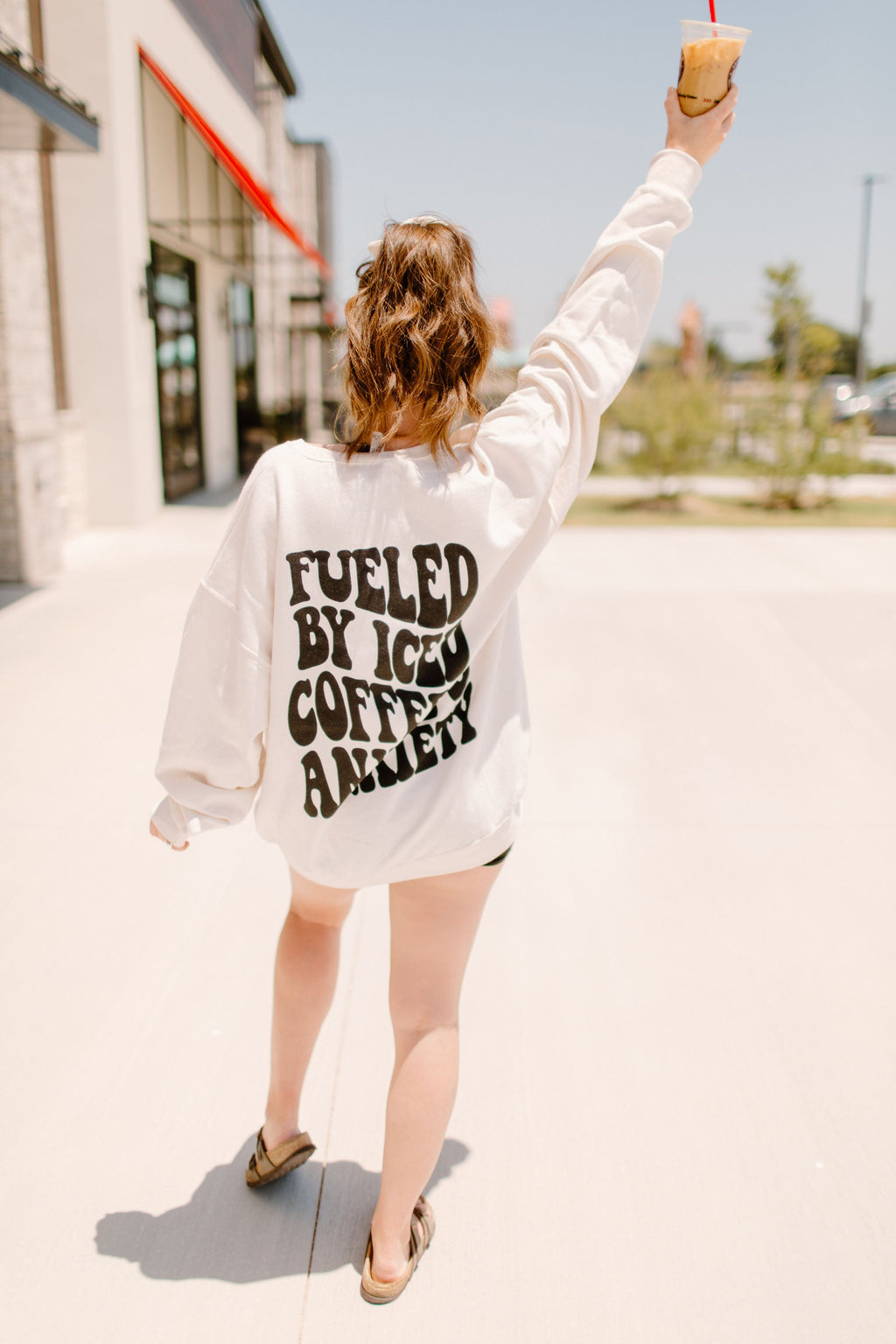 Fueled by iced coffee and anxiety Graphic Tee or Sweatshirt