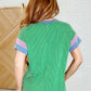 It's an Ego Thing Cable Ribbed Knit Top in Kelly Green