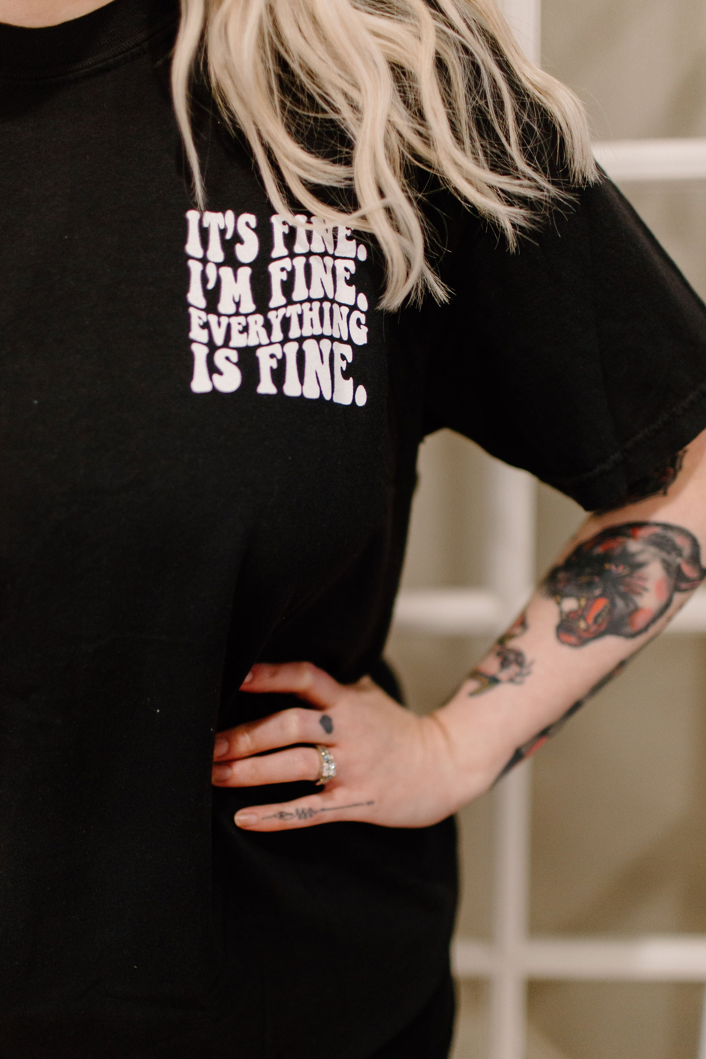 It's Fine Graphic Tee or sweatshirt