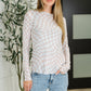 PREORDER: Sheer Long Sleeve Checkered Layering Top in Three Colors
