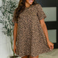 Spicy But Chill Relaxed Dress in Cheetah Mocha