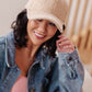 Lyla Sherpa Ball Cap in Khaki