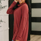 Travel Destination Cowl Neck Pullover in Wine