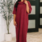 Travel Envy Ribbed Knit Dress in Wine