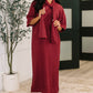 Travel Envy Ribbed Knit Dress in Wine
