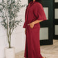 Travel Envy Ribbed Knit Dress in Wine