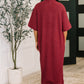 Travel Envy Ribbed Knit Dress in Wine