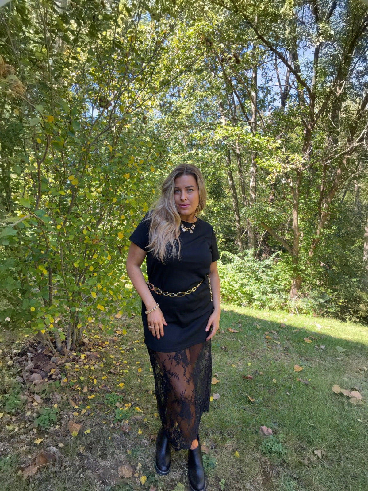 Black Western Lace Dress - TheRusticAttic