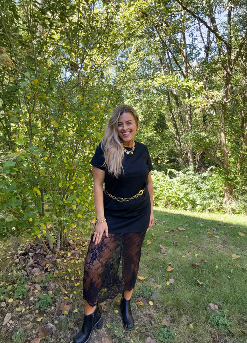 Black Western Lace Dress - TheRusticAttic