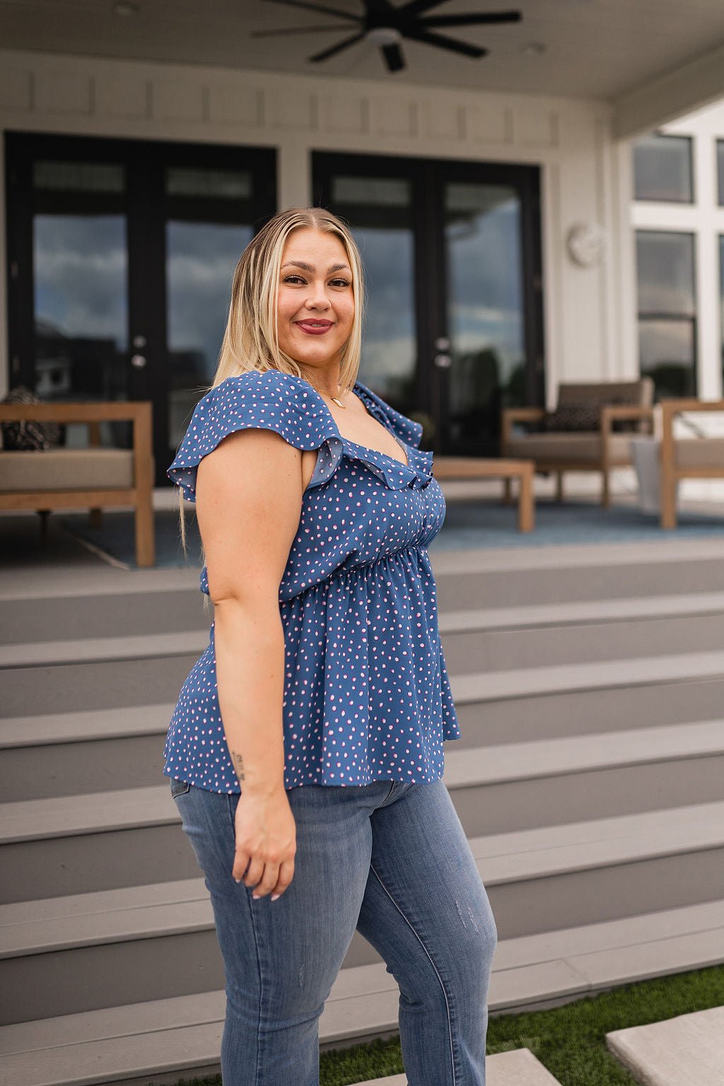 Connect the Dots Peplum Blouse - TheRusticAttic