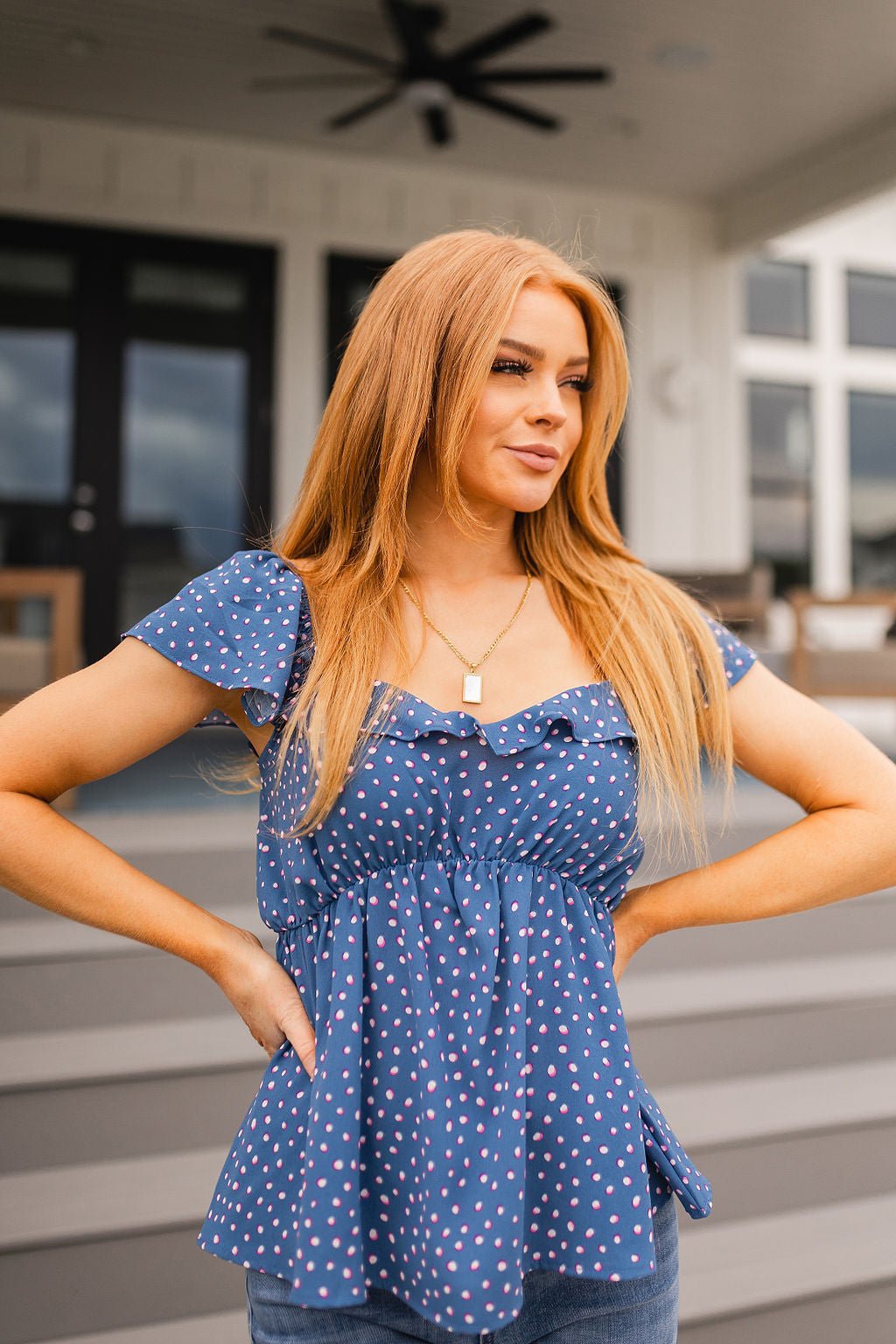 Connect the Dots Peplum Blouse - TheRusticAttic