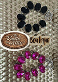 Crystal Oval Black Bracelet - TheRusticAttic