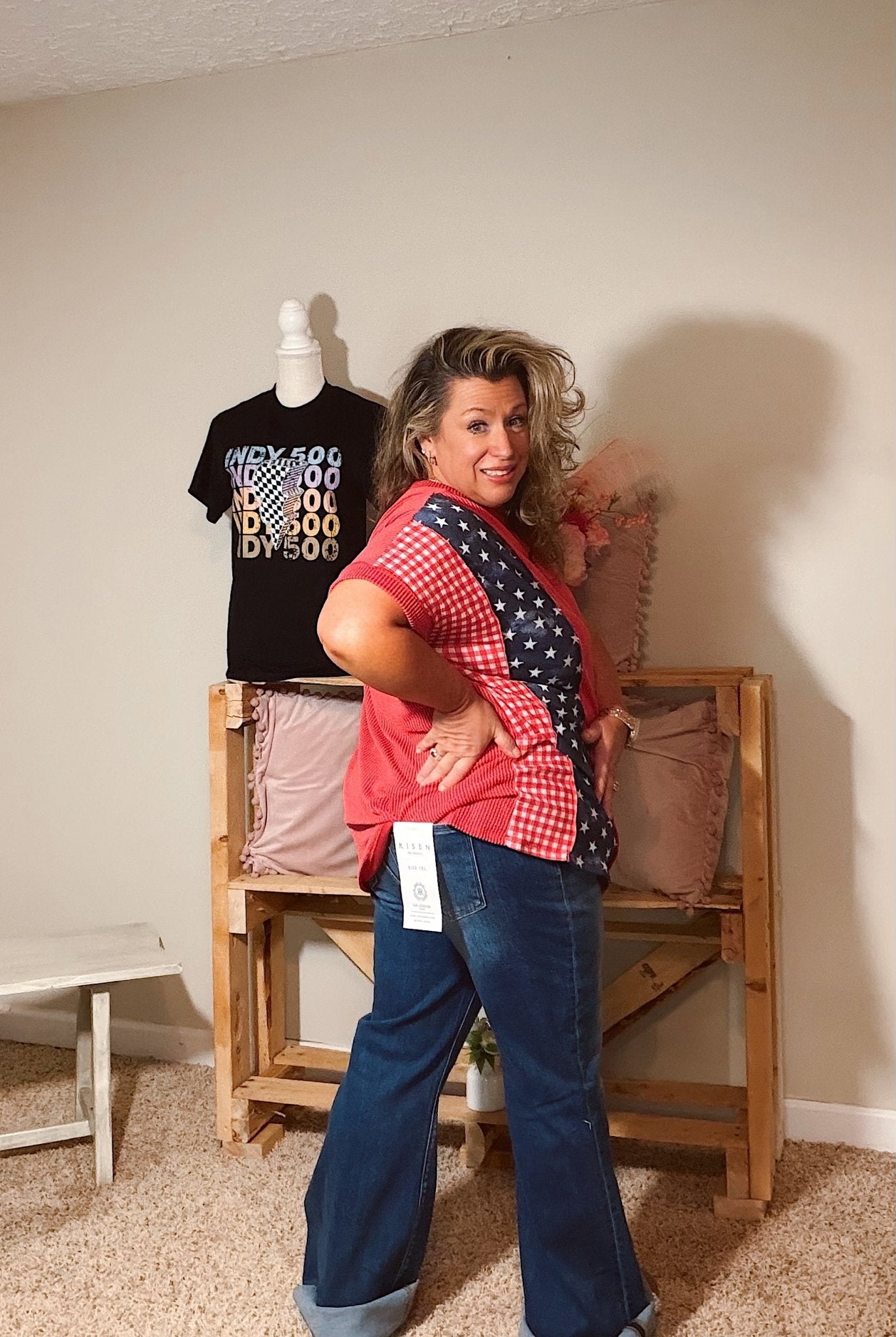 Curvy Risen Flares w/Raw Hem - TheRusticAttic