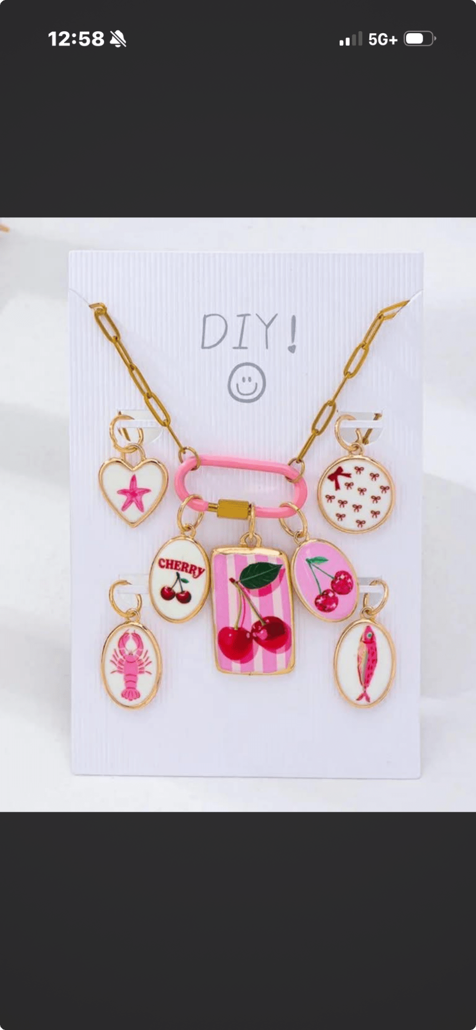 DIY Charm Necklace Kit — Pretty in Pink - TheRusticAttic