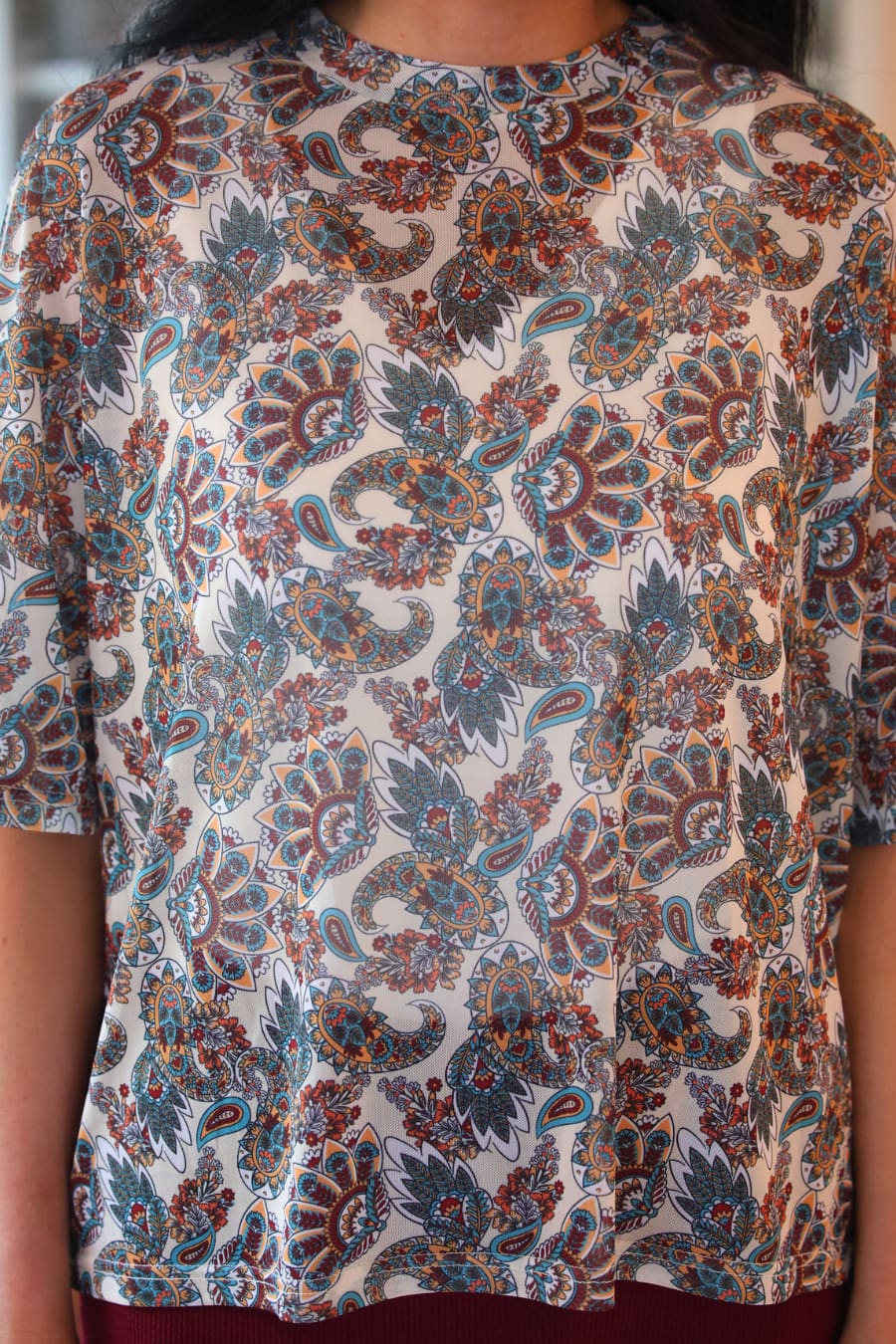 Emma Mesh Tee- Magnolia Paisley - TheRusticAttic