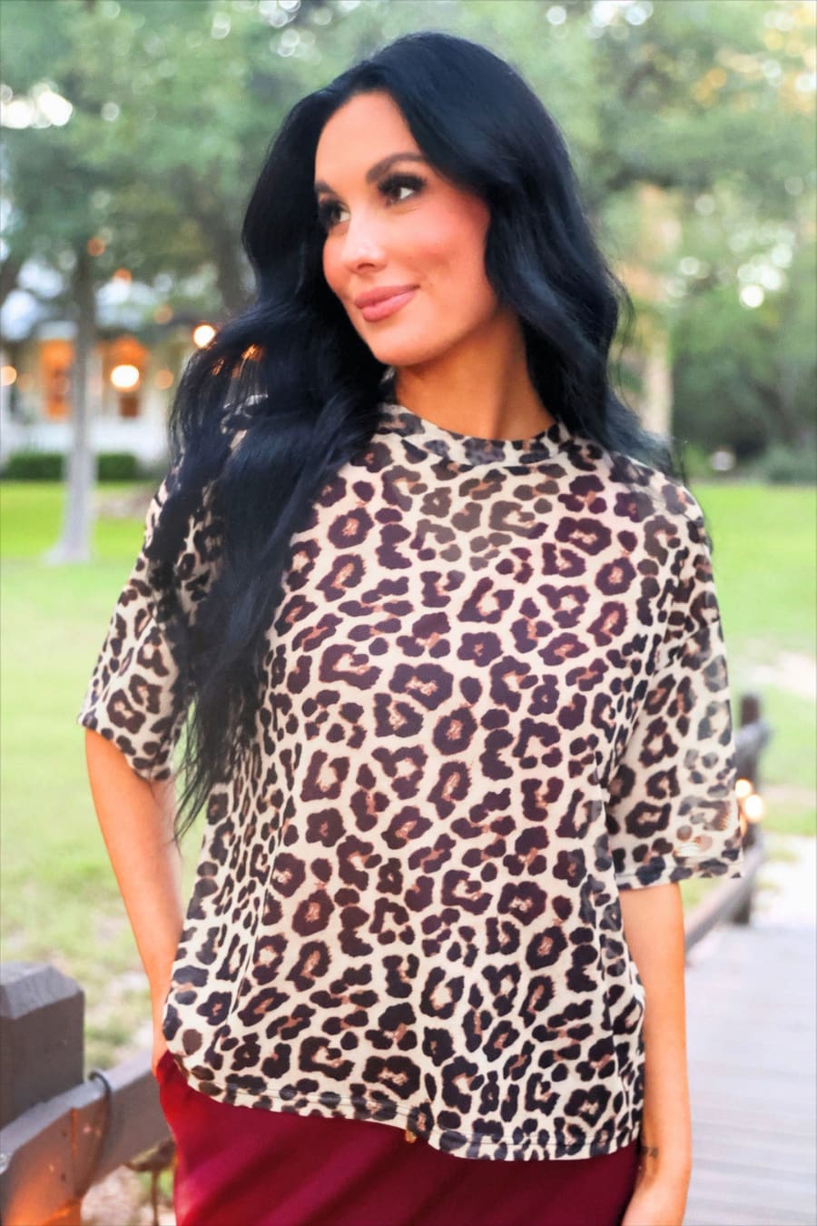 Emma Mesh Tee- Safari Chic - TheRusticAttic