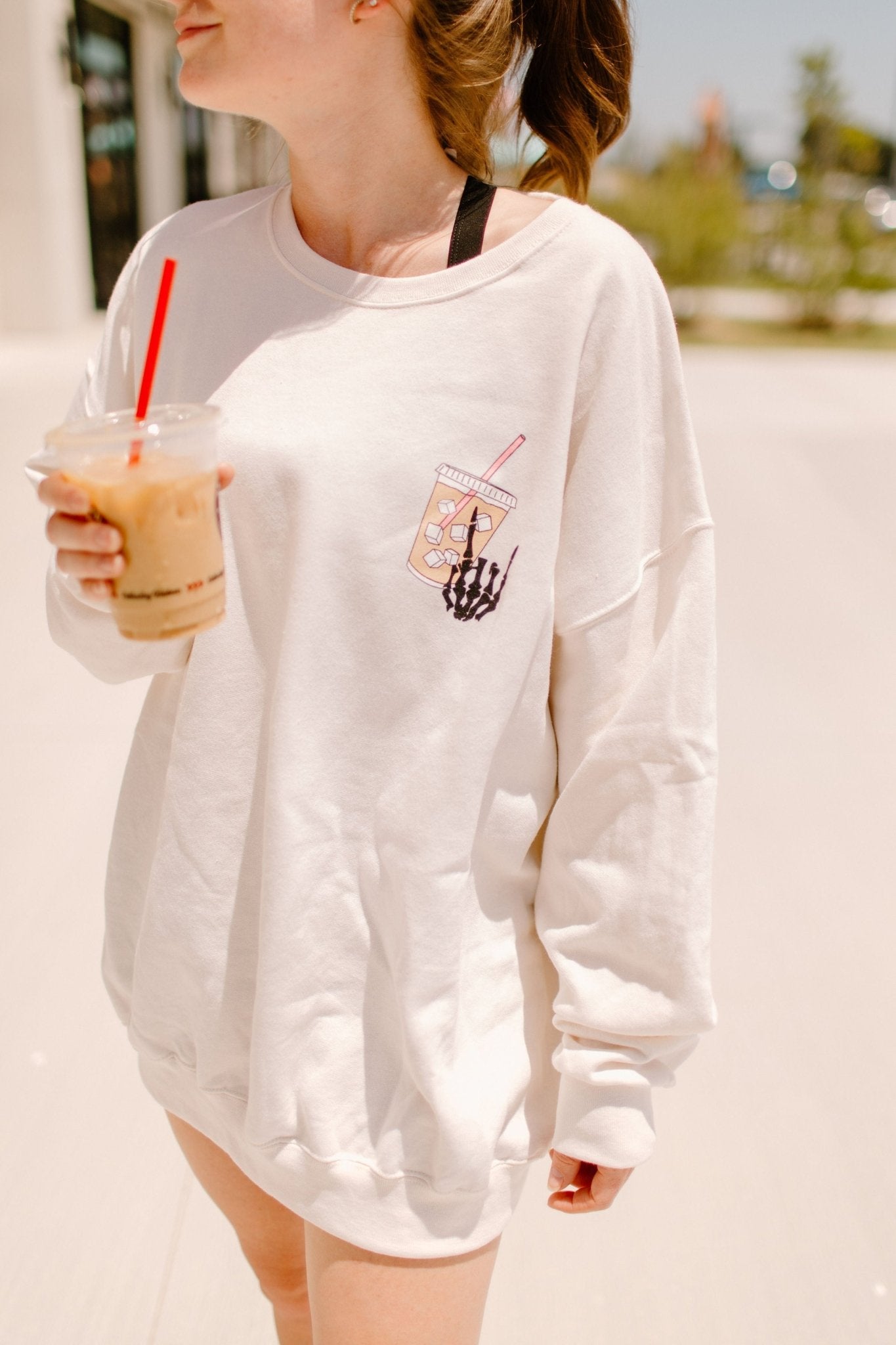 Fueled by iced coffee and anxiety Graphic Tee or Sweatshirt - TheRusticAttic