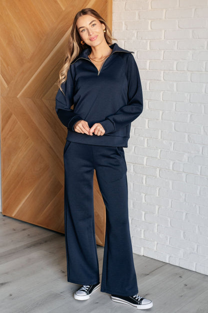 Hamptons Travel Half Zip Pullover in Navy - TheRusticAttic