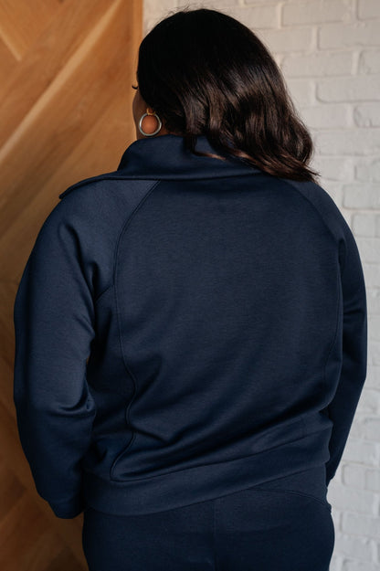 Hamptons Travel Half Zip Pullover in Navy - TheRusticAttic