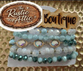 Aqua Dream Beaded Bracelet Stack