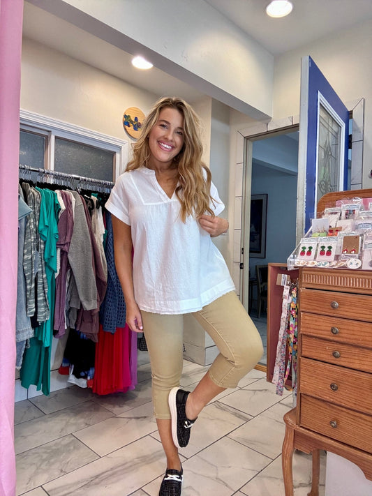 Judy Blue Khaki Capris - TheRusticAttic